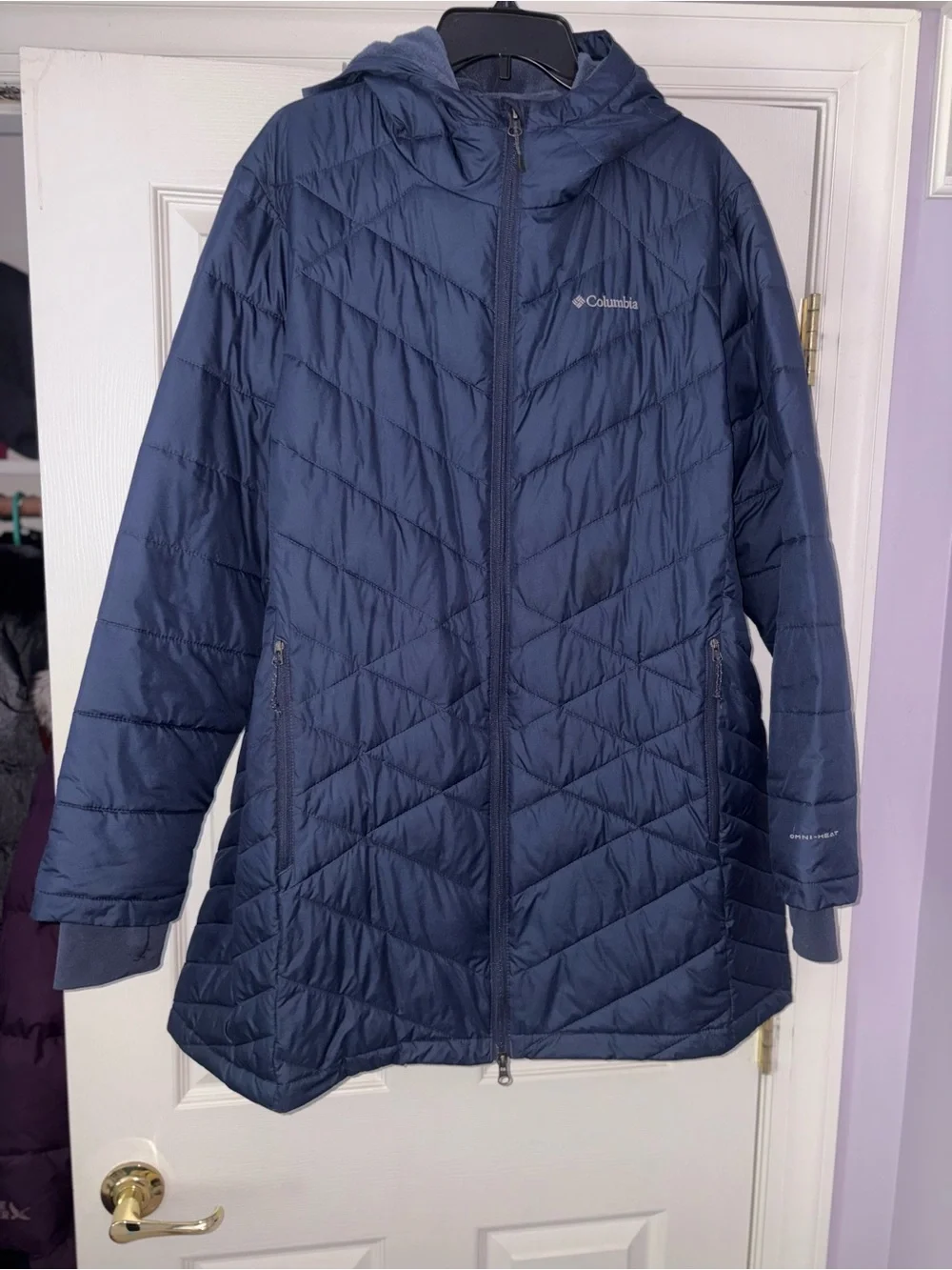 Columbia Navy Hooded Puffer Coat